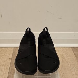 Sleek Black Athletic Slip-Ons